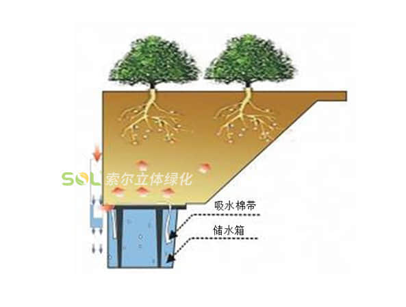 花盆式景觀花球-灌溉示意圖